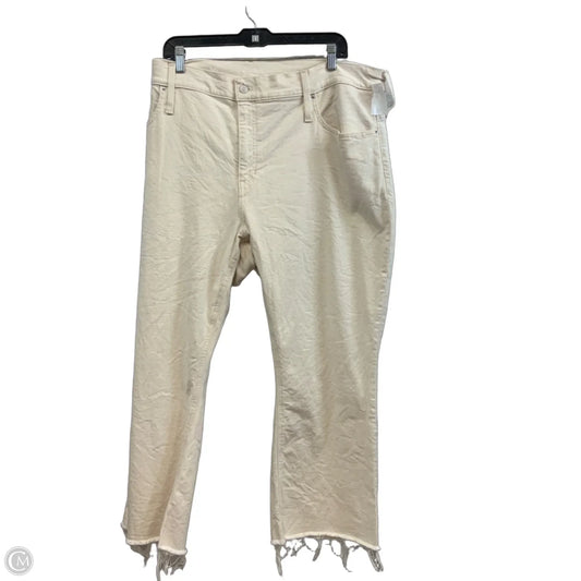 Jeans Wide Leg By J. Crew In Cream Denim, Size: 20