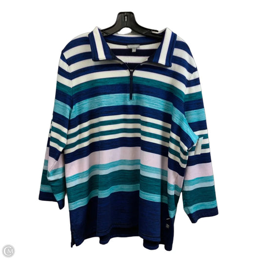 Top Long Sleeve By Talbots In Blue, Size: 2x