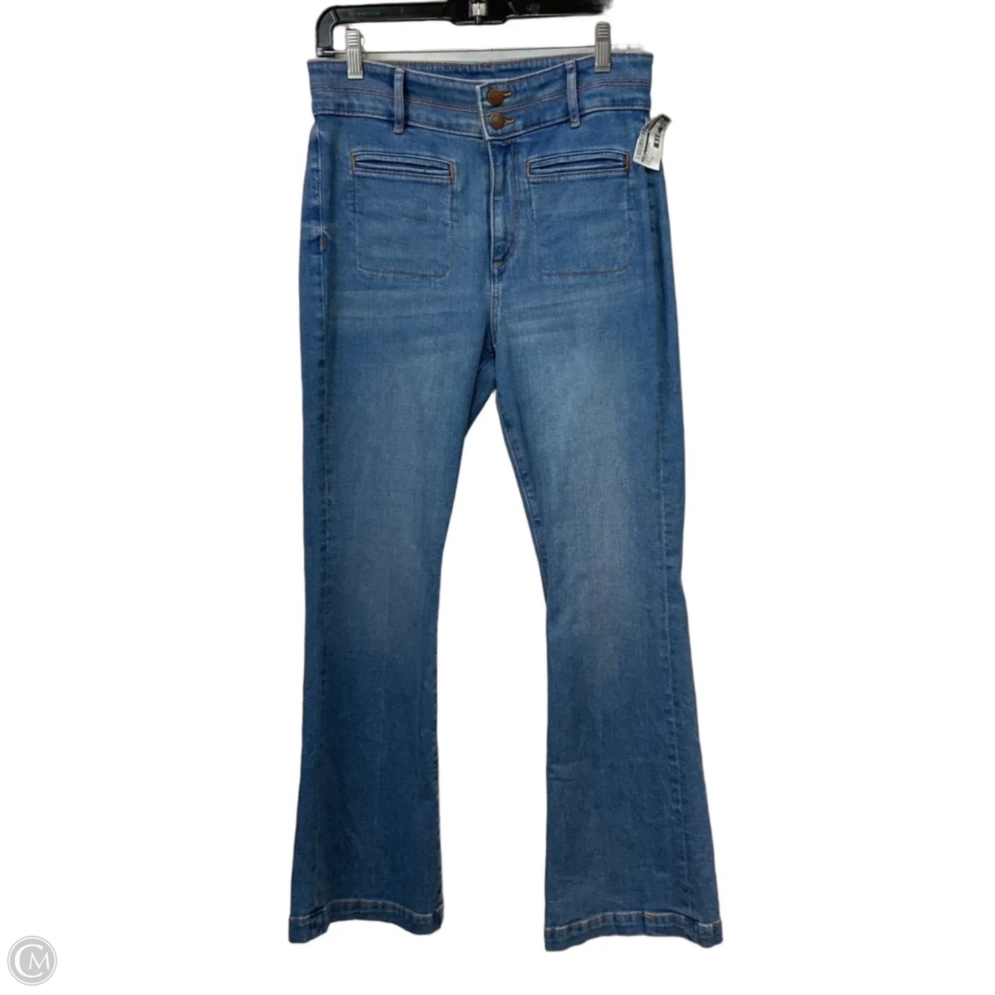Jeans Flared By Loft In Blue Denim, Size: 6