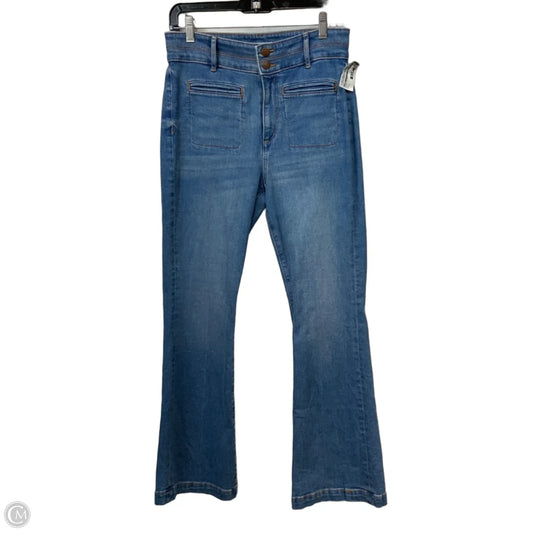 Jeans Flared By Loft In Blue Denim, Size: 6