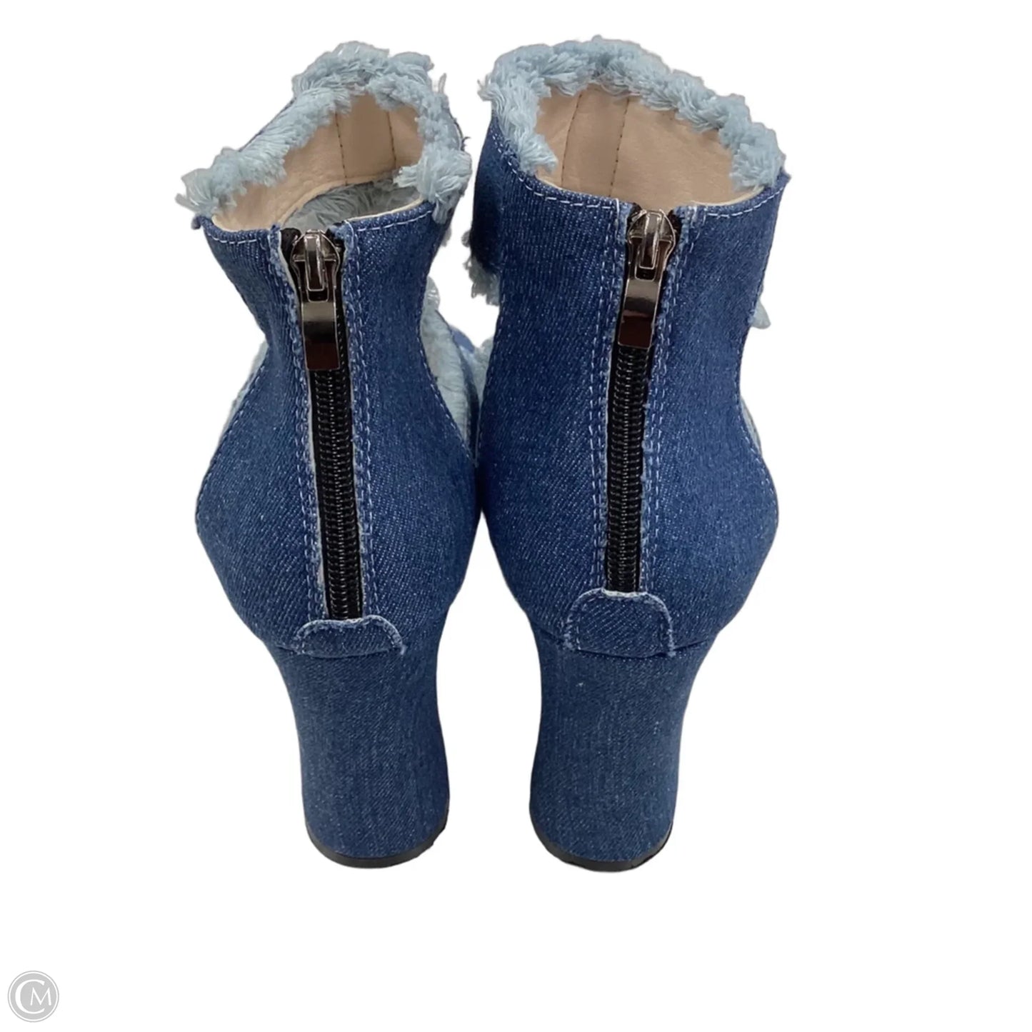 Sandals Heels Block By Cmf In Blue Denim, Size: 6