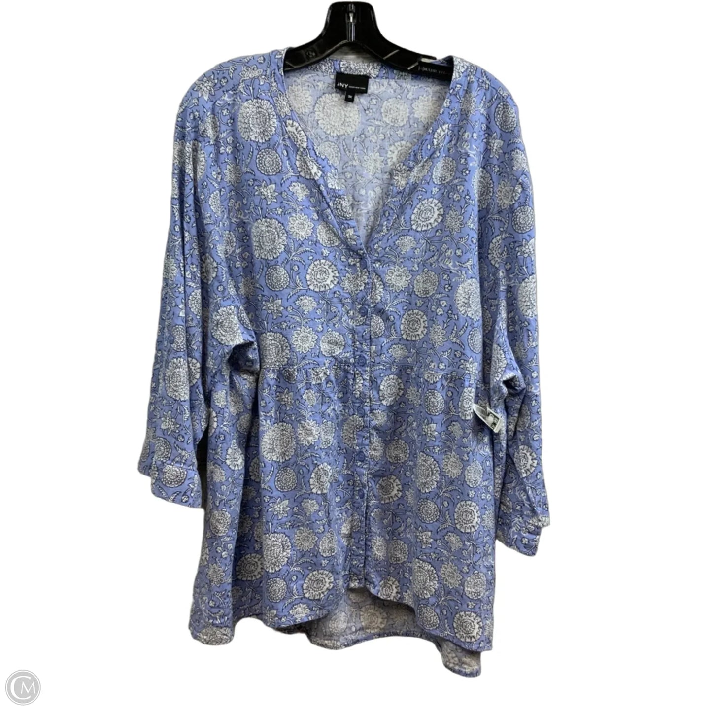Top Short Sleeve By Jones New York In Blue, Size: 3x