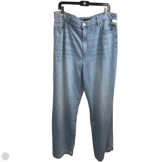 Jeans Wide Leg By Ann Taylor In Blue Denim, Size: 16