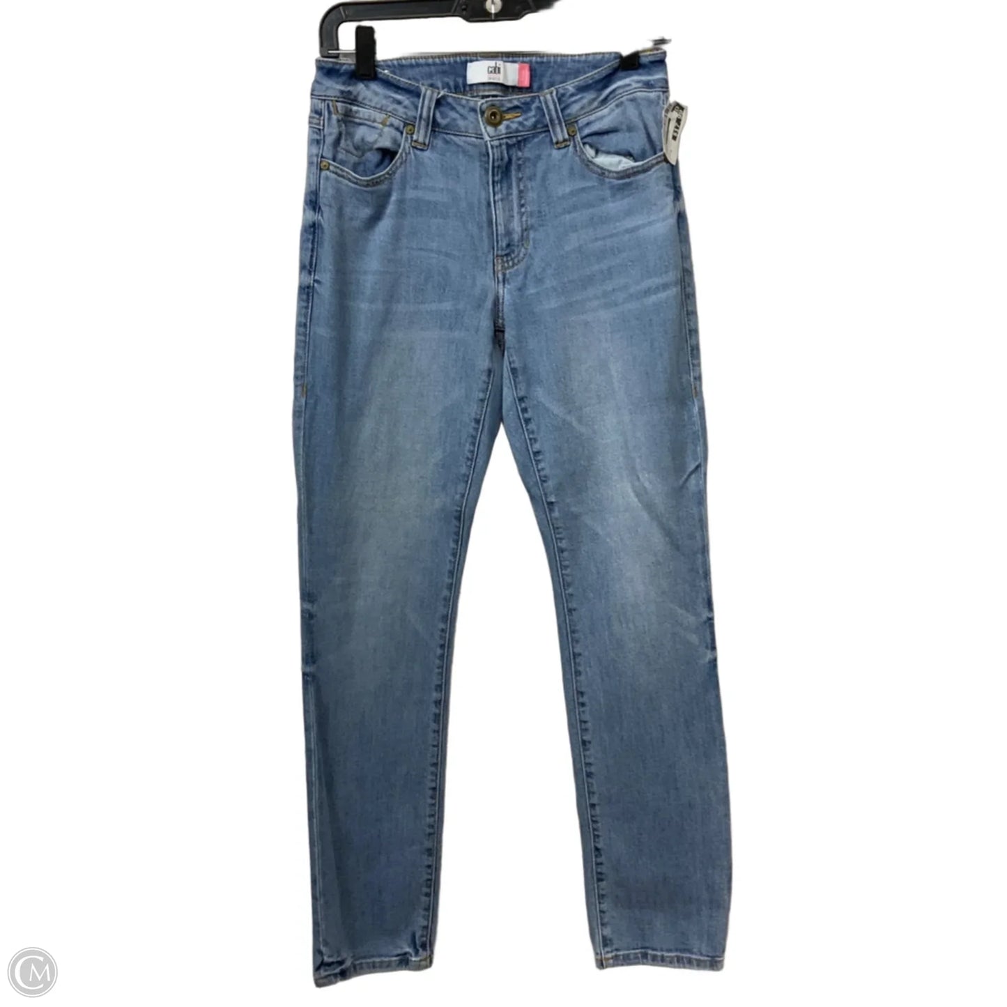 Jeans Straight By Cabi In Blue Denim, Size: 4