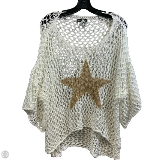Sweater Short Sleeve By NEW COLLECTION In White, Size: Xl