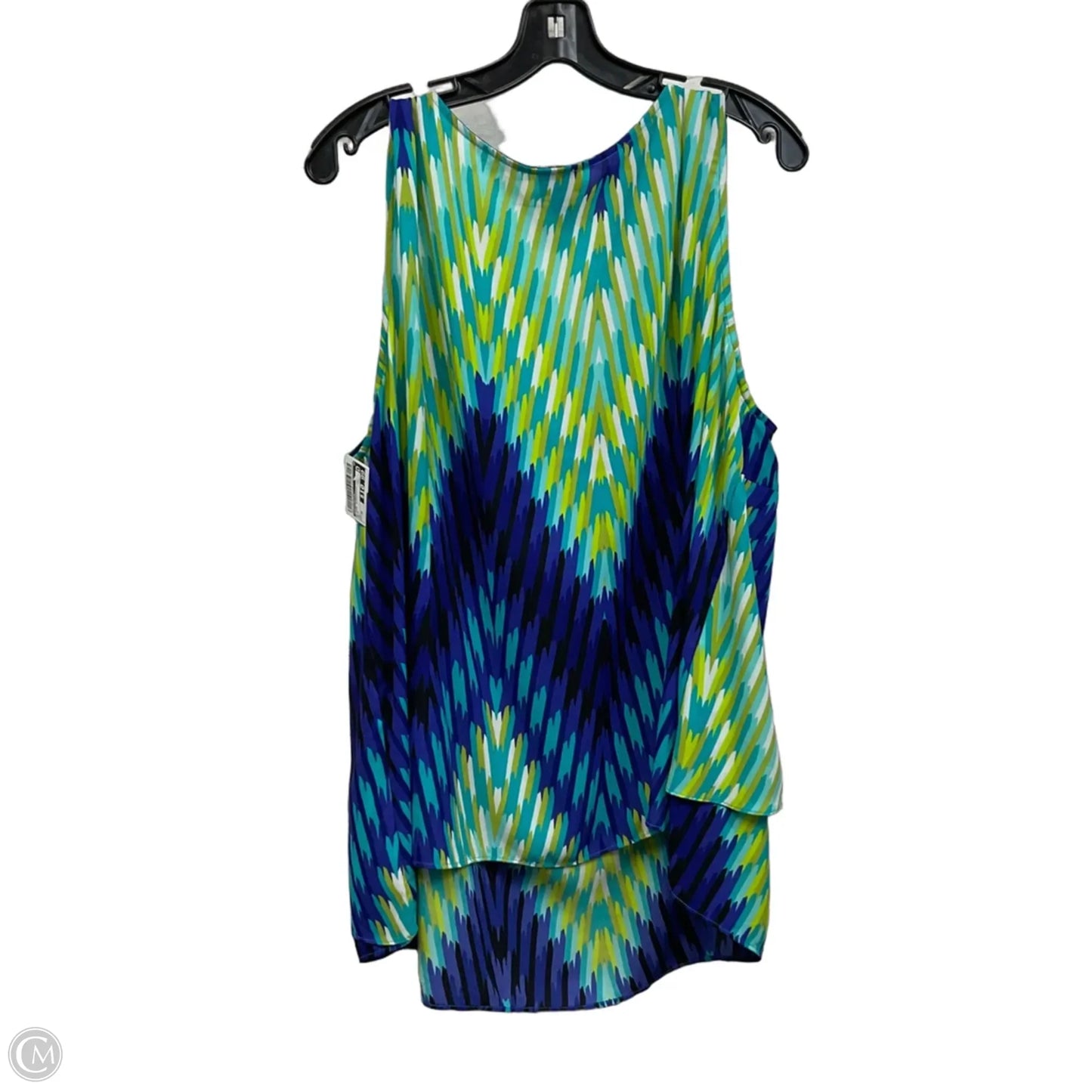 Blouse Sleeveless By Worthington In Blue, Size: 3x