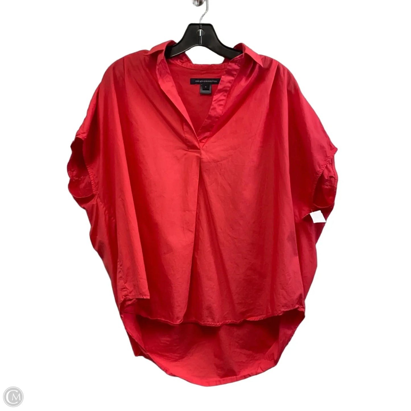 Blouse Short Sleeve By French Connection In Red, Size: M