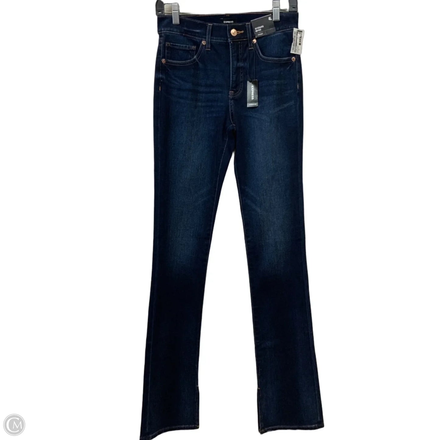 Jeans Straight By Express In Blue Denim, Size: 4l