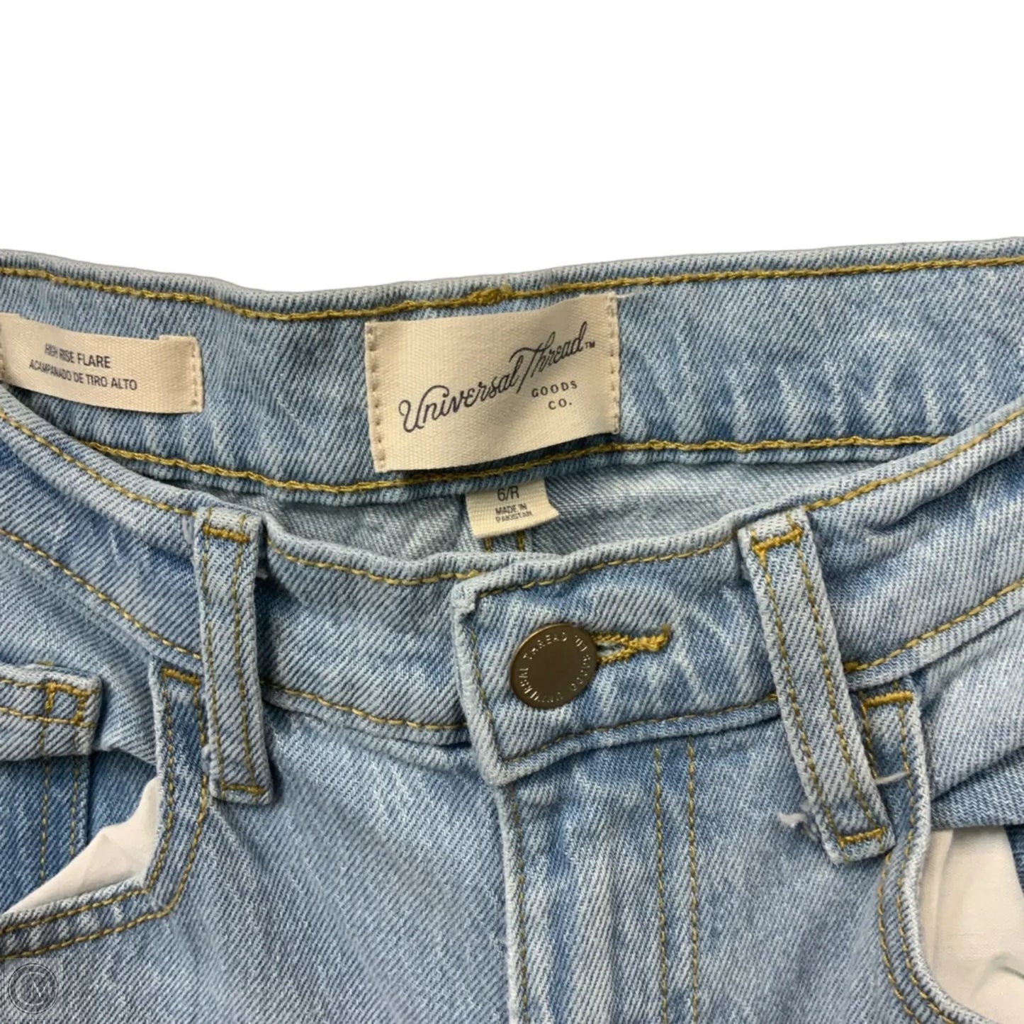 Jeans Flared By Universal Thread In Blue Denim, Size: 6