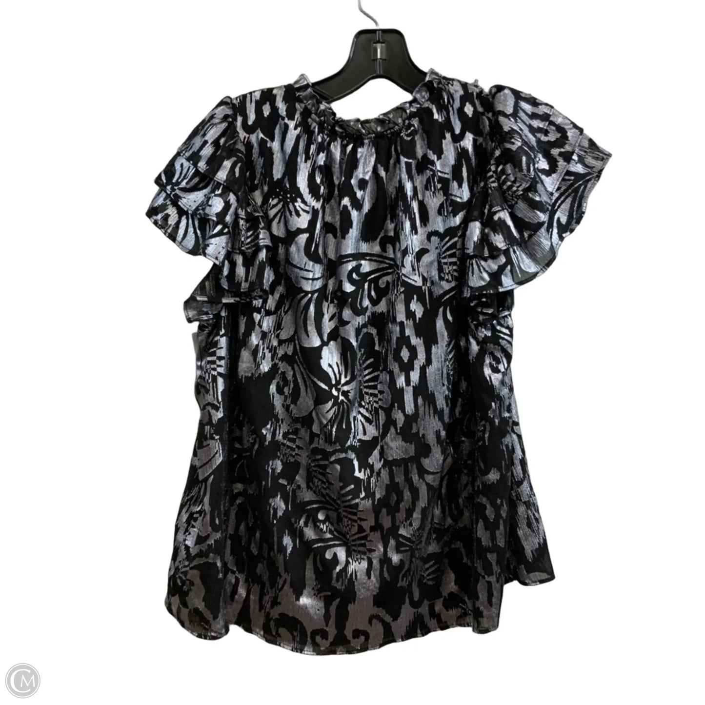 Blouse Short Sleeve By 1.state In Black, Size: L