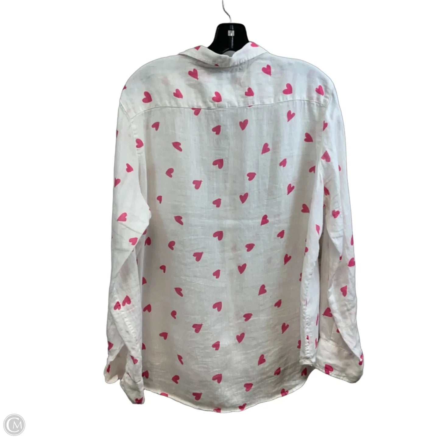 Blouse Long Sleeve By Frank And Eileen In White, Size: M