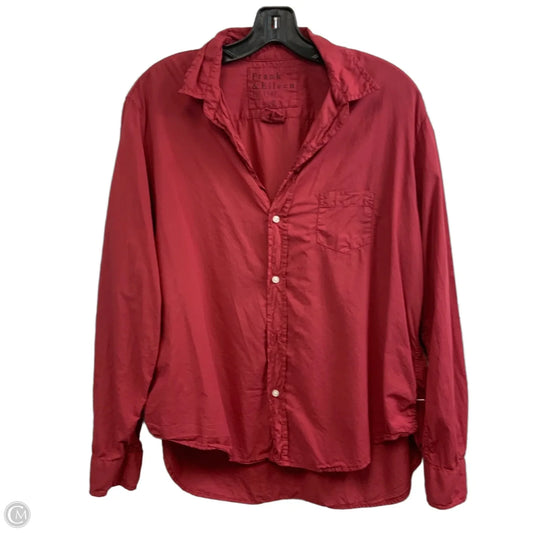 Blouse Long Sleeve By Frank And Eileen In Red, Size: M