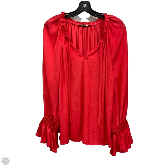 Blouse Long Sleeve By Kobi Halperin In Red, Size: L