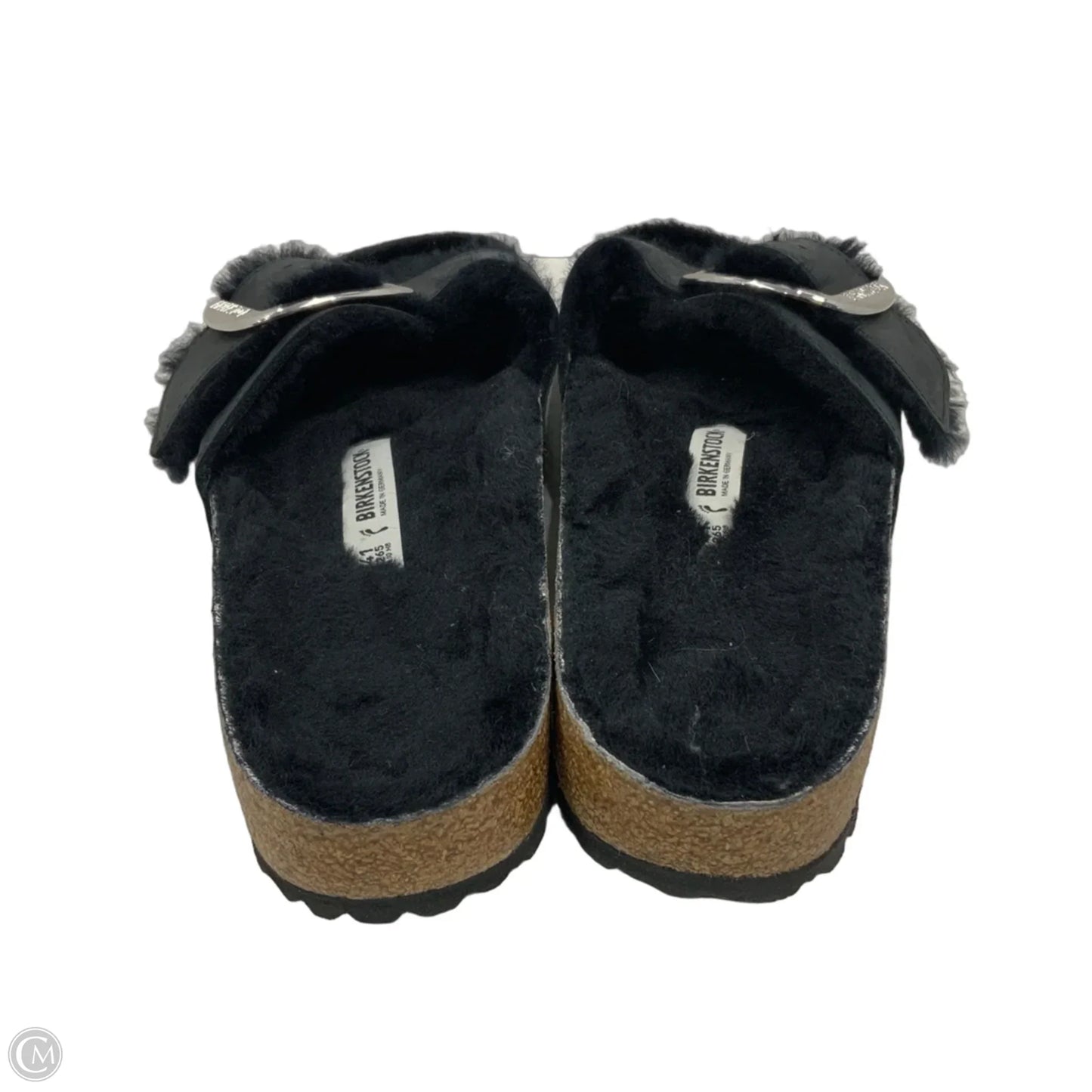 Sandals Flats By Birkenstock In Black, Size: 10