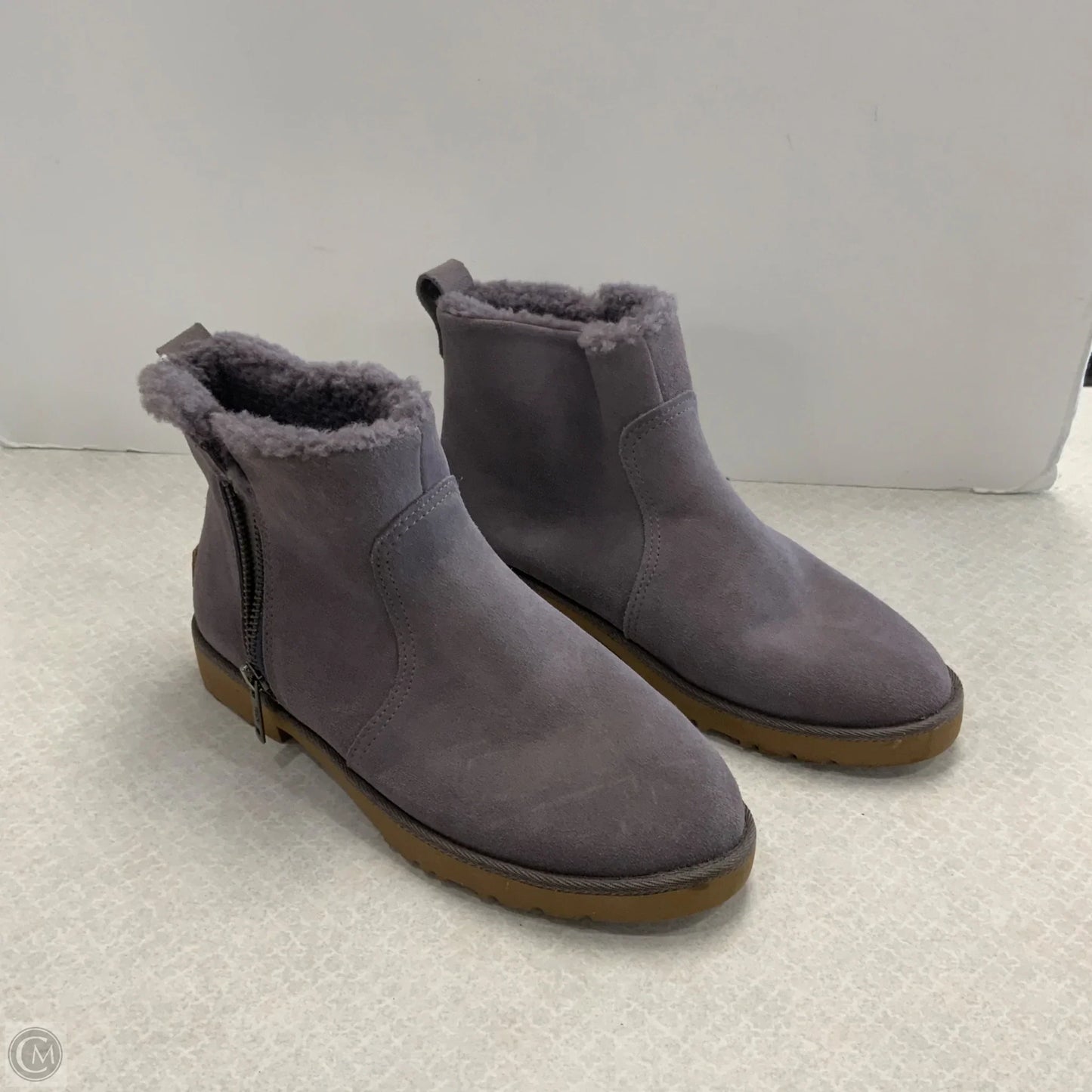 Boots Ankle Flats By Ugg In Grey, Size: 7.5