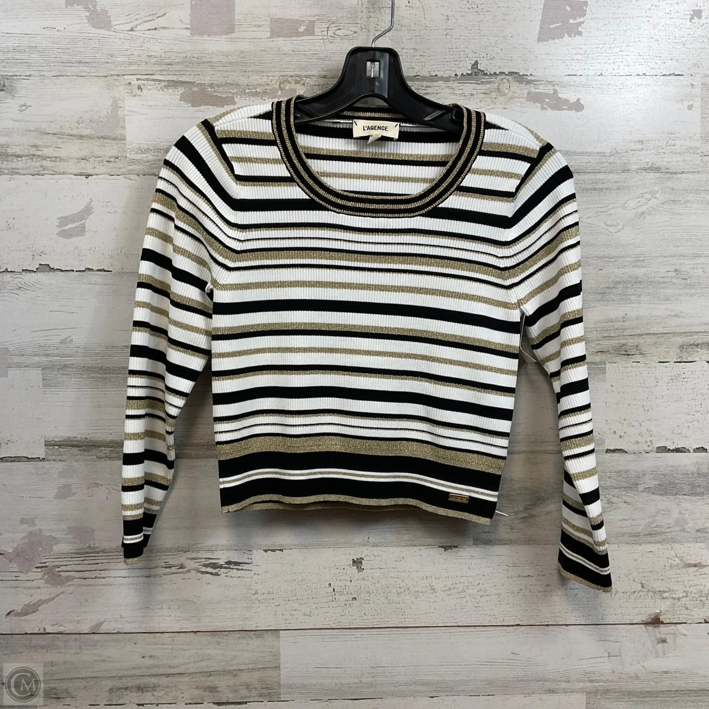 Top Long Sleeve By L’Agence In Gold, Size: M