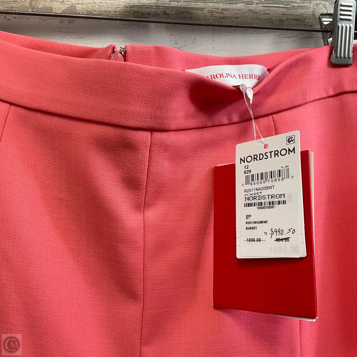 Pants Designer By Carolina Herrera In Orange, Size: 12