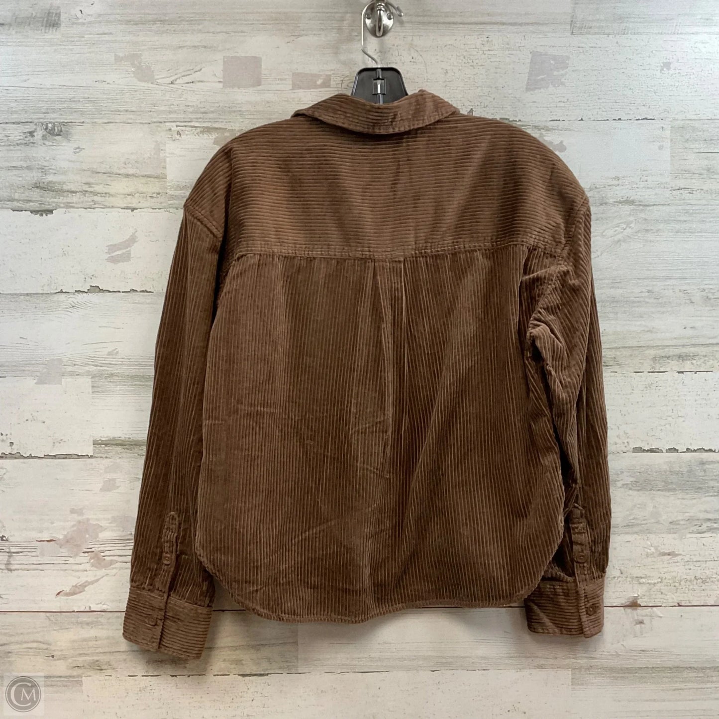 Top Long Sleeve By Universal Thread In Brown, Size: S