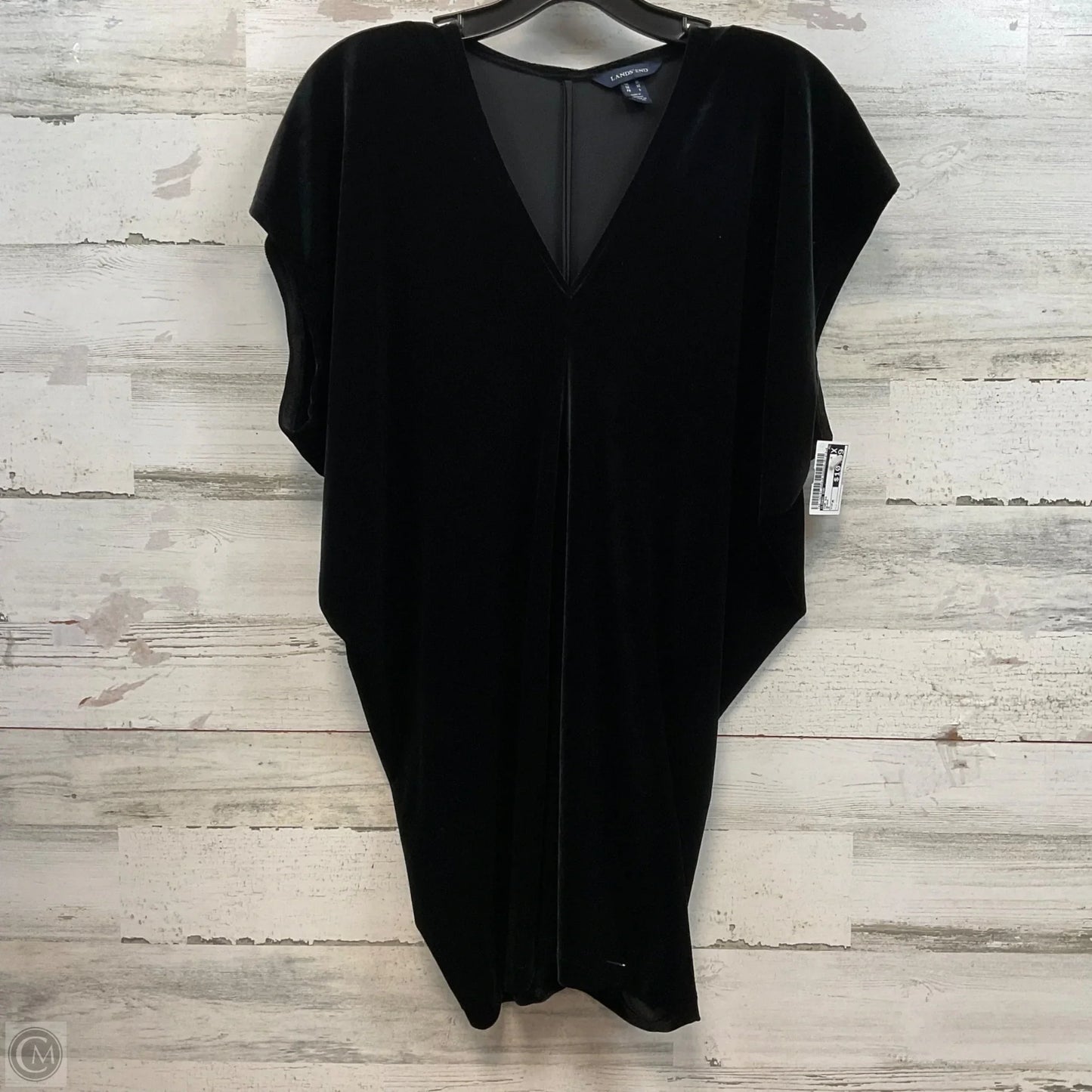 Top Short Sleeve By Lands End In Black, Size: M