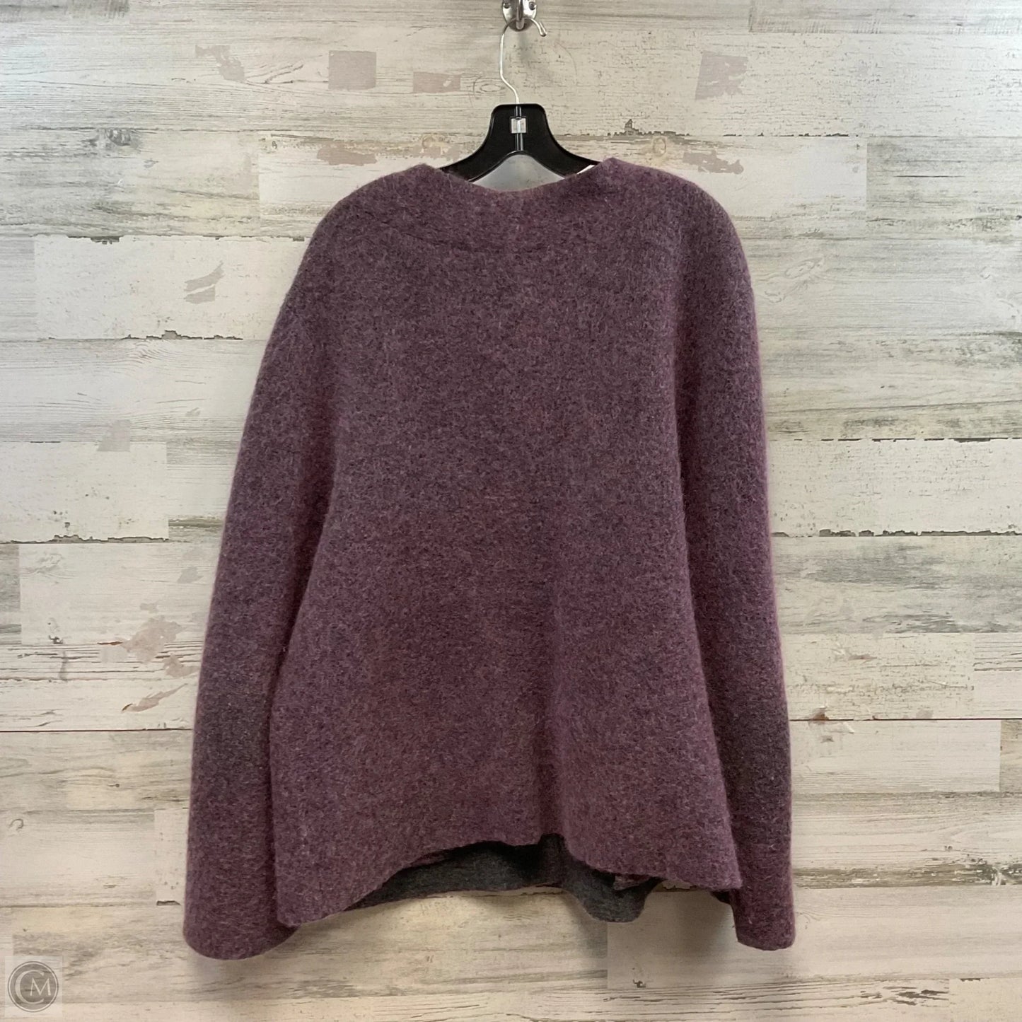 Sweater Cardigan By Eileen Fisher In Purple, Size: Xl