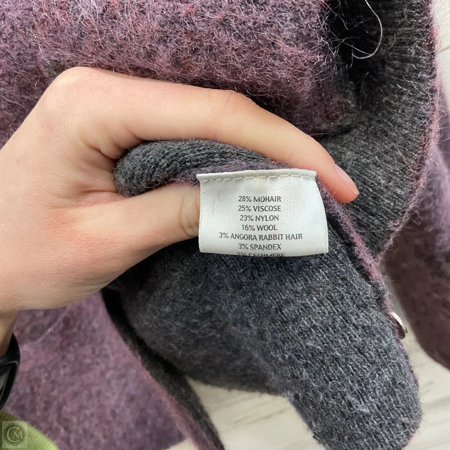 Sweater Cardigan By Eileen Fisher In Purple, Size: Xl