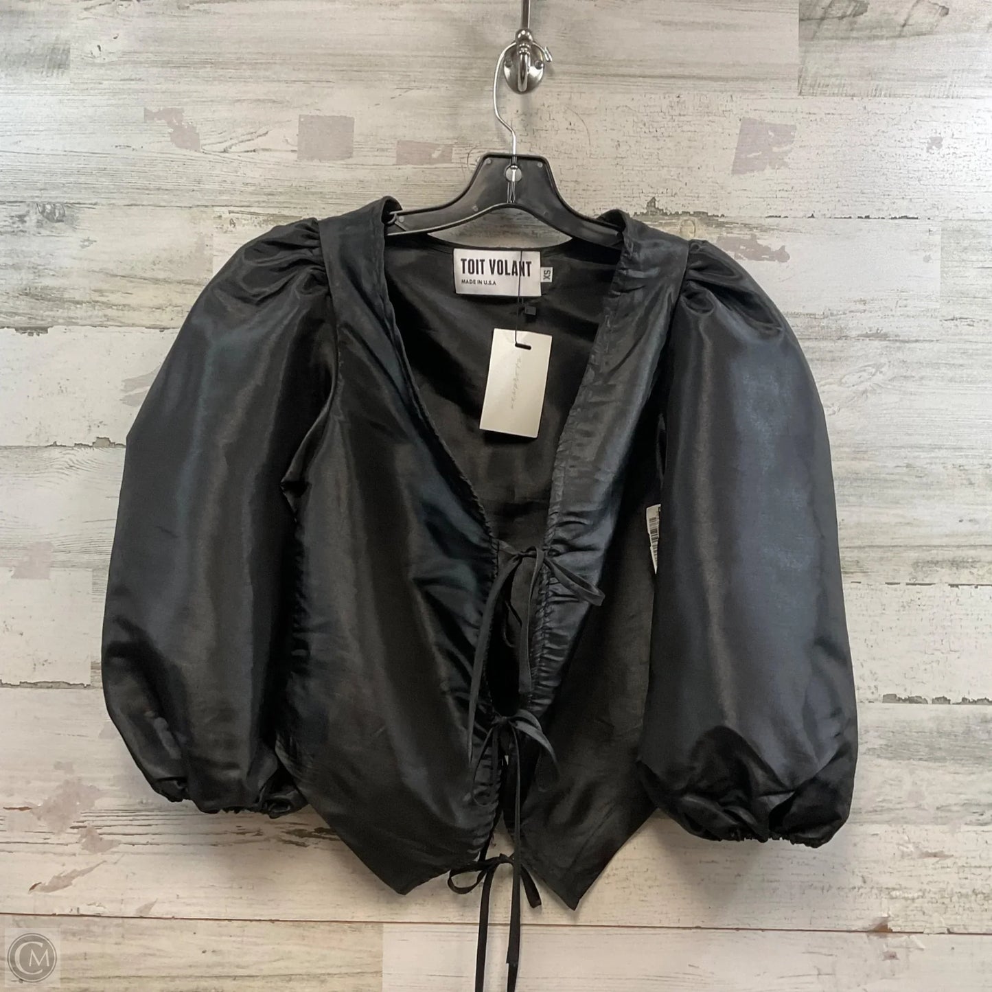 Top Long Sleeve By TOIT VOLANT In Black, Size: Xs