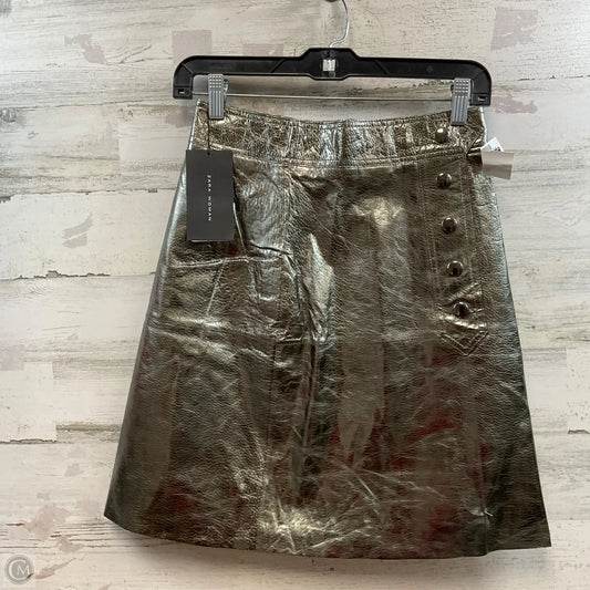 Skirt Mini & Short By Zara Women In Silver, Size: Xs
