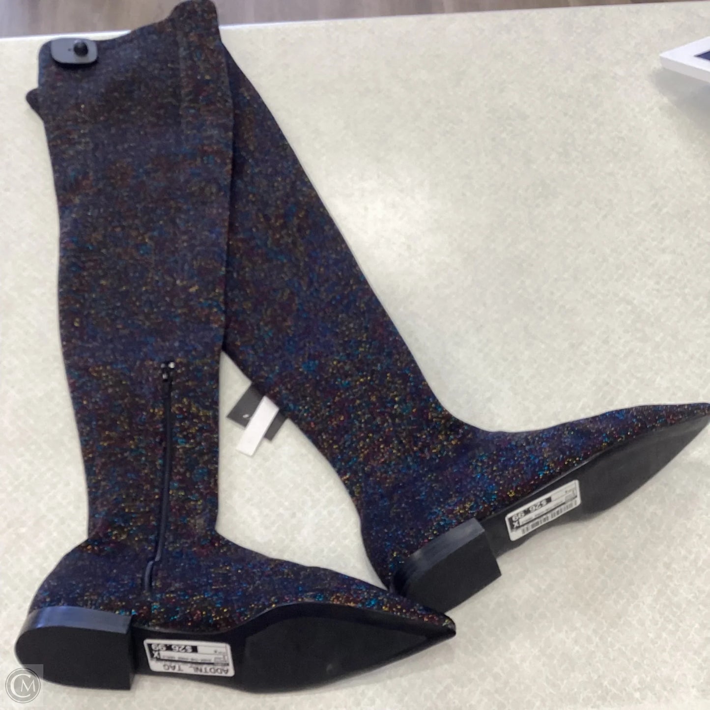 Boots Over-the-knee Heels By Zara In Black, Size: 8