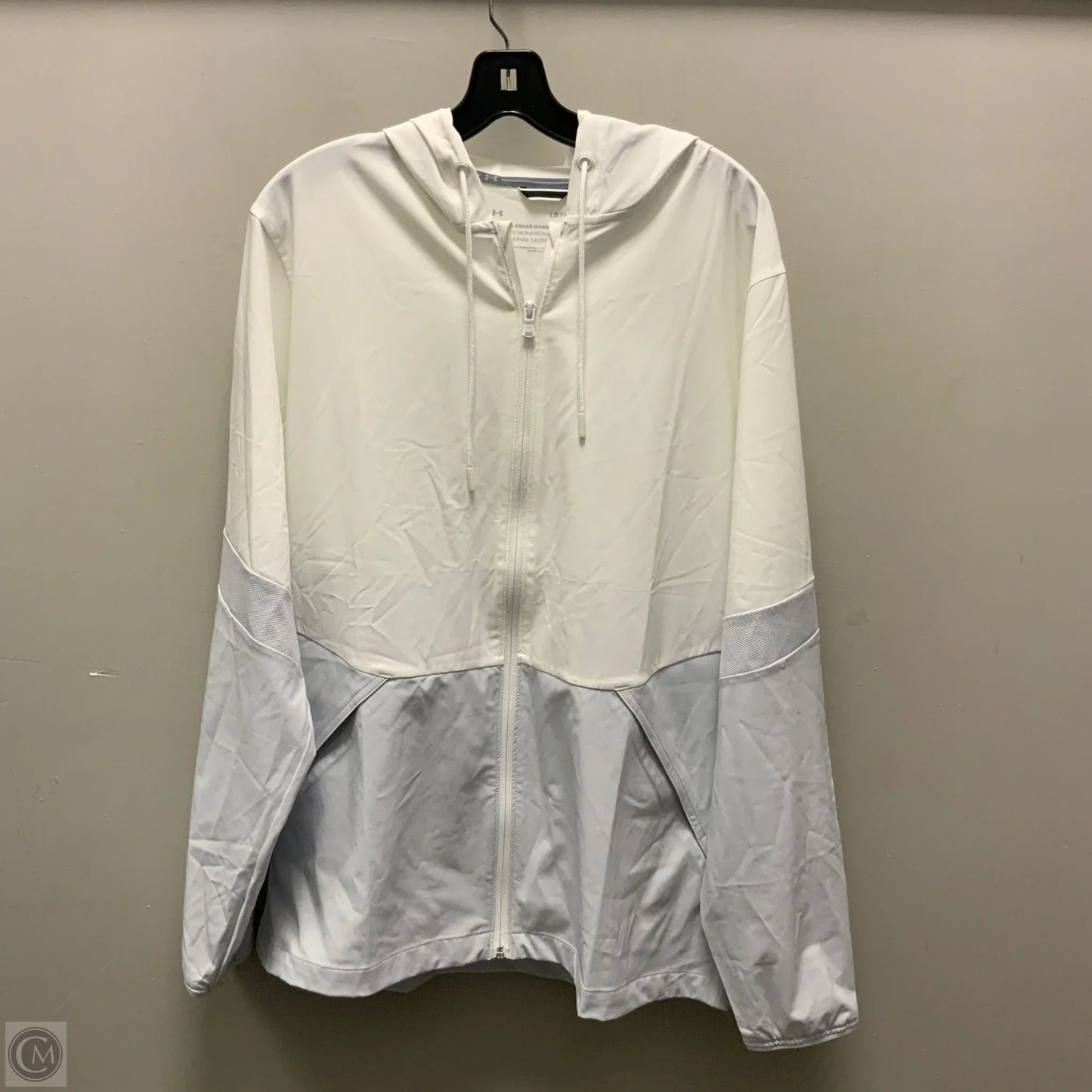 Jacket Windbreaker By Under Armour In White, Size: L