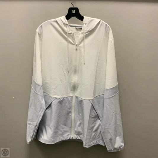 Jacket Windbreaker By Under Armour In White, Size: L