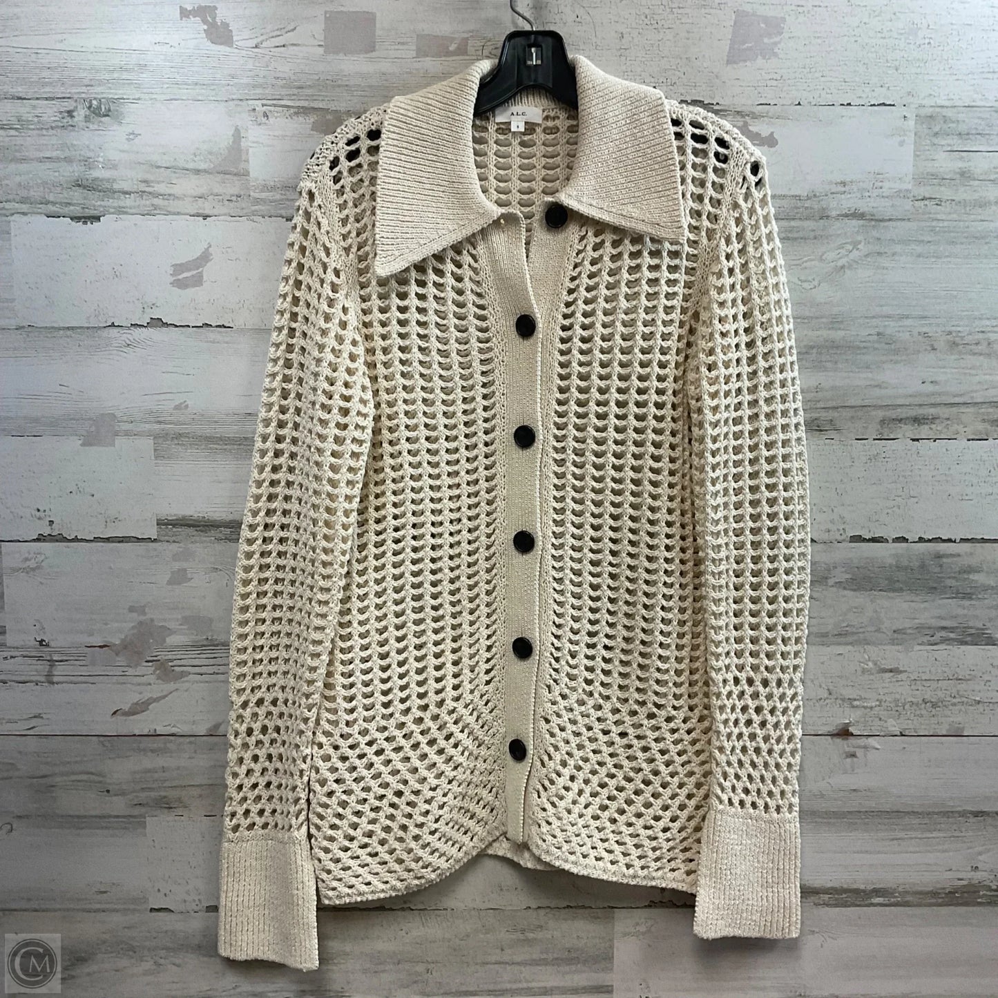 Sweater Cardigan By Alc In Cream, Size: S