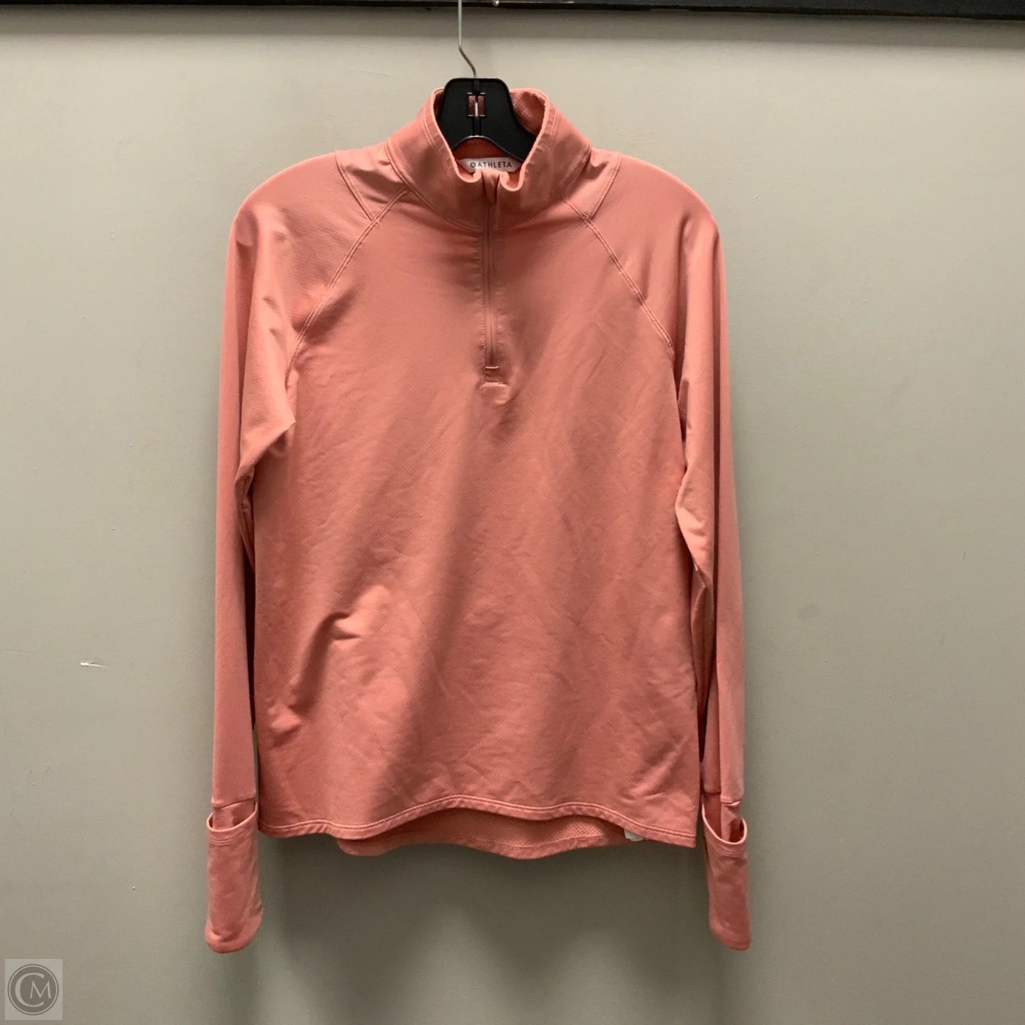Athletic Top Long Sleeve Collar By Athleta In Orange, Size: S