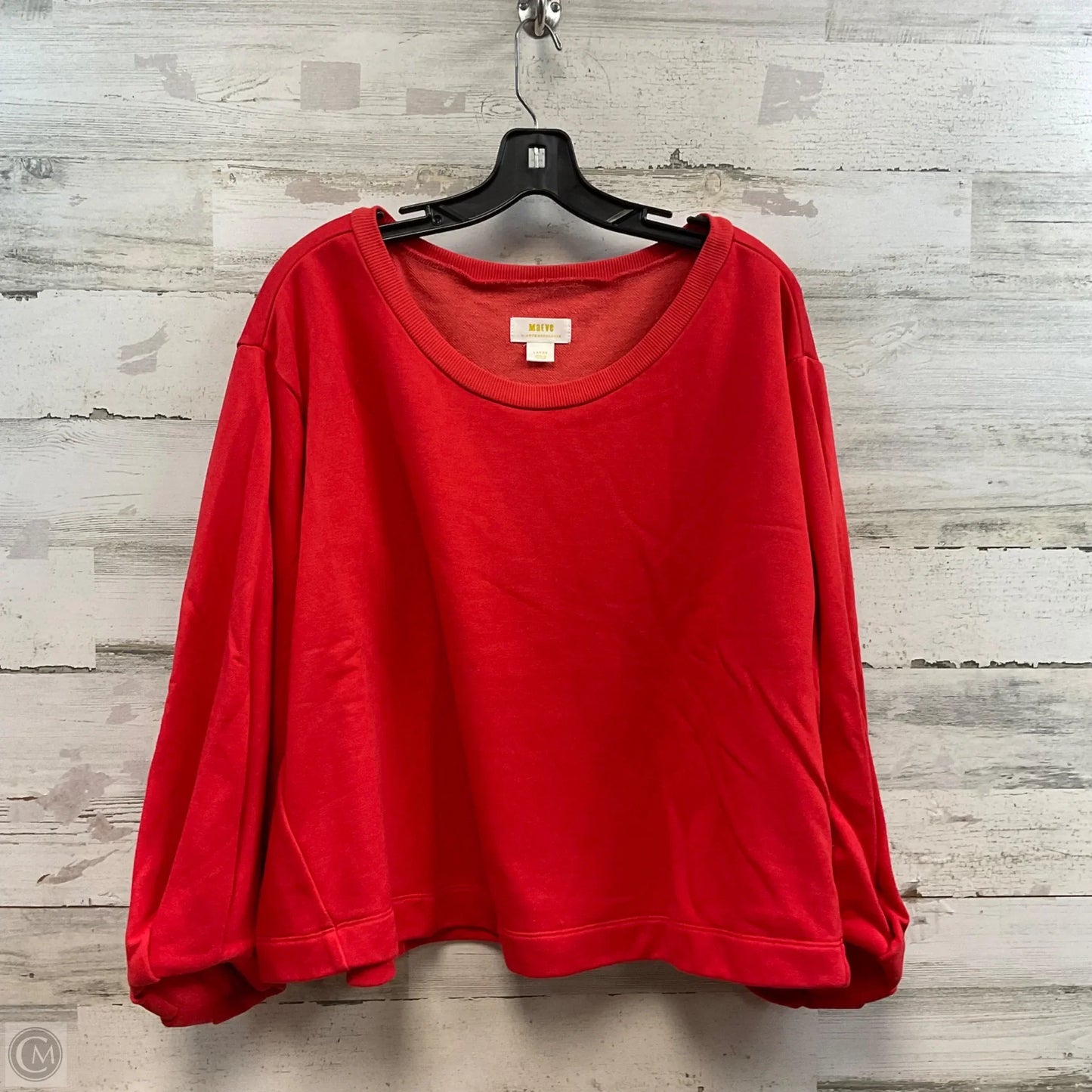 Sweatshirt Collar By Maeve In Orange, Size: L