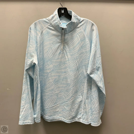 Athletic Jacket By Orvis In Blue & Cream, Size: M