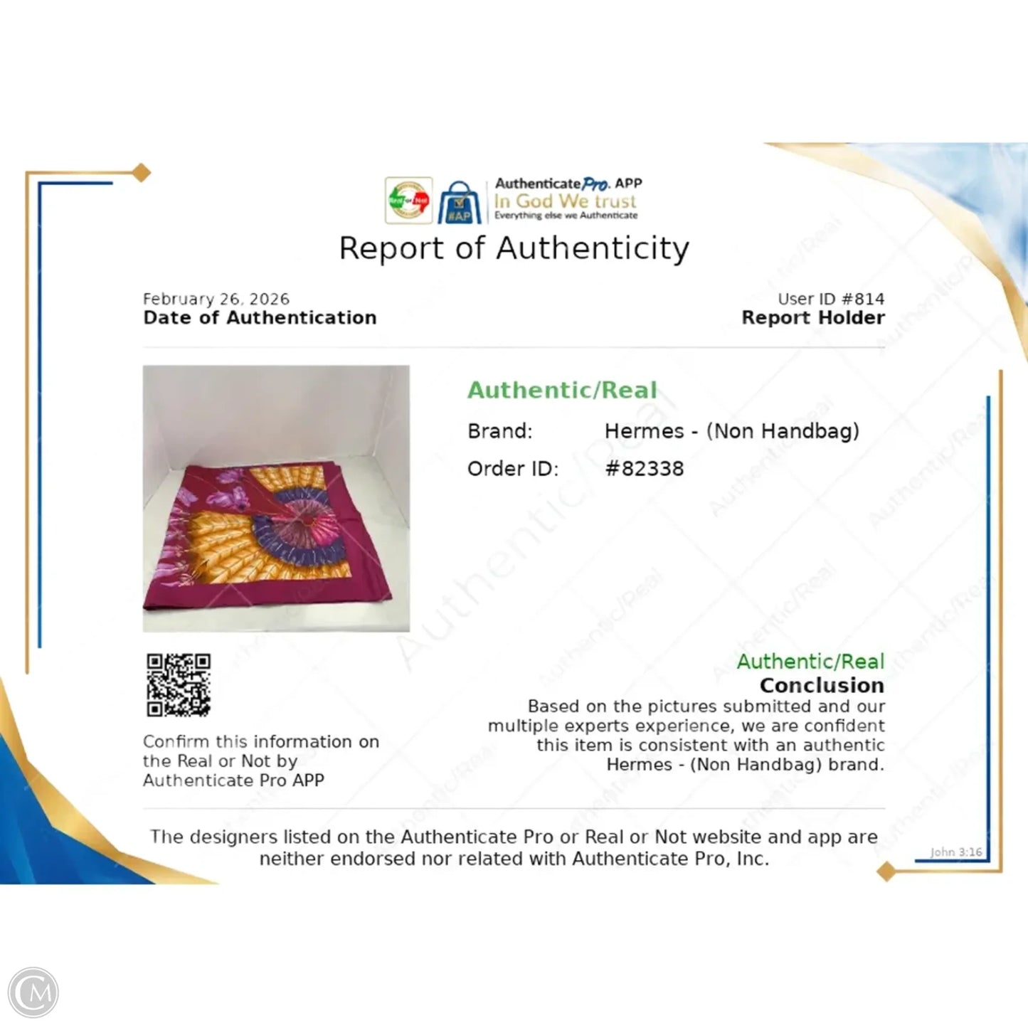 Scarf Luxury Designer By Hermes