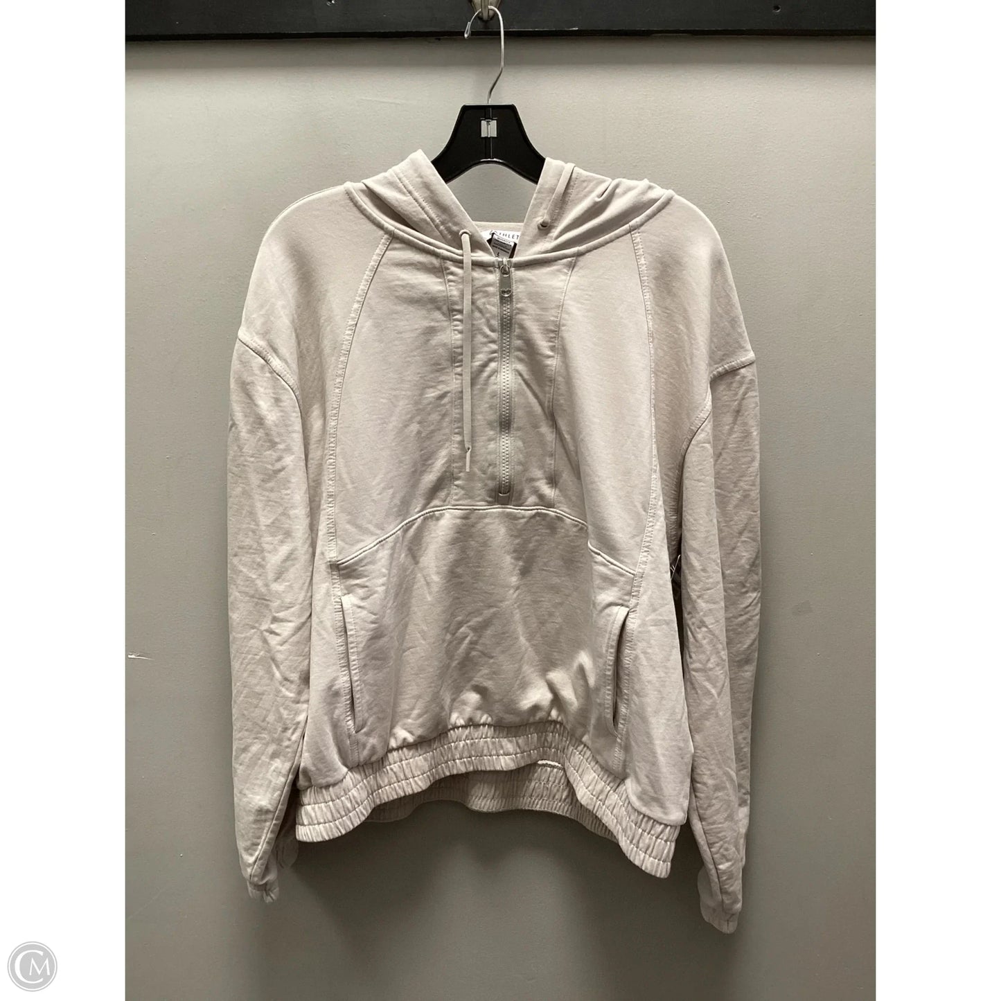 Athletic Sweatshirt Hoodie By Athleta In Beige, Size: L