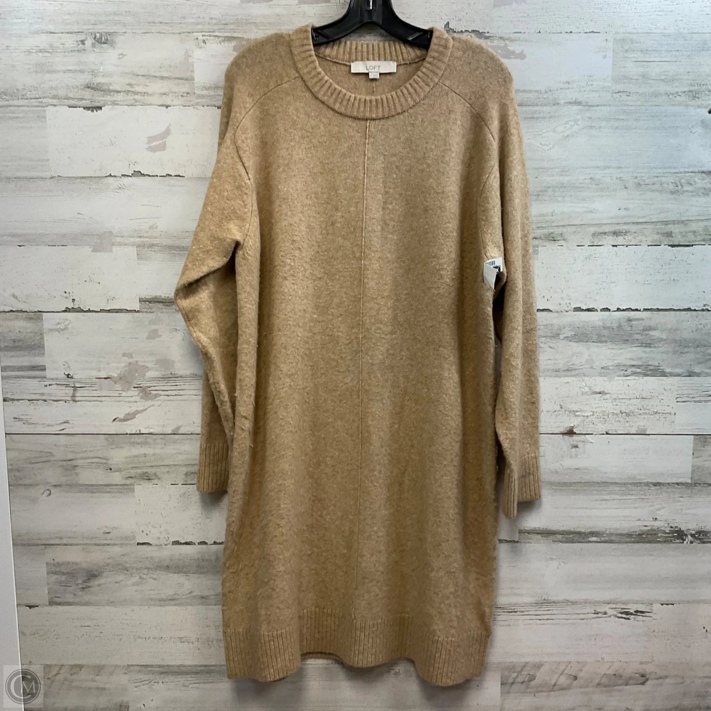 Dress Sweater By Loft In Tan, Size: M