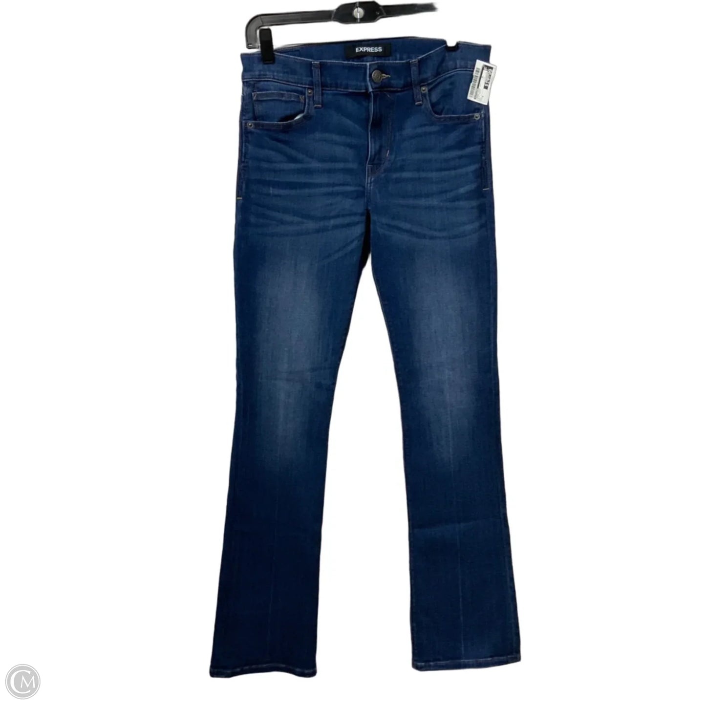 Jeans Boot Cut By Express In Blue Denim, Size: 8