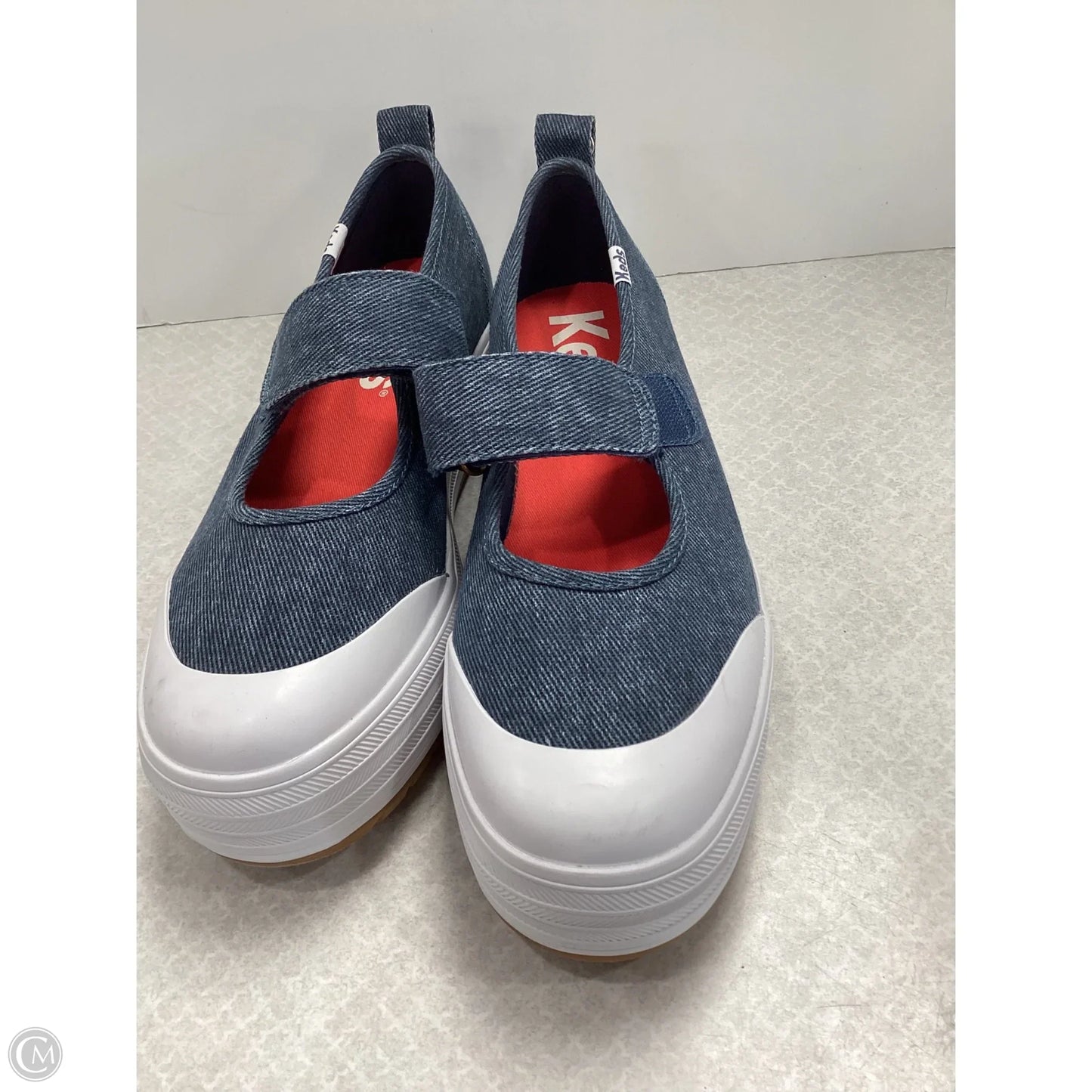Shoes Sneakers By Keds In Blue Denim, Size: 7