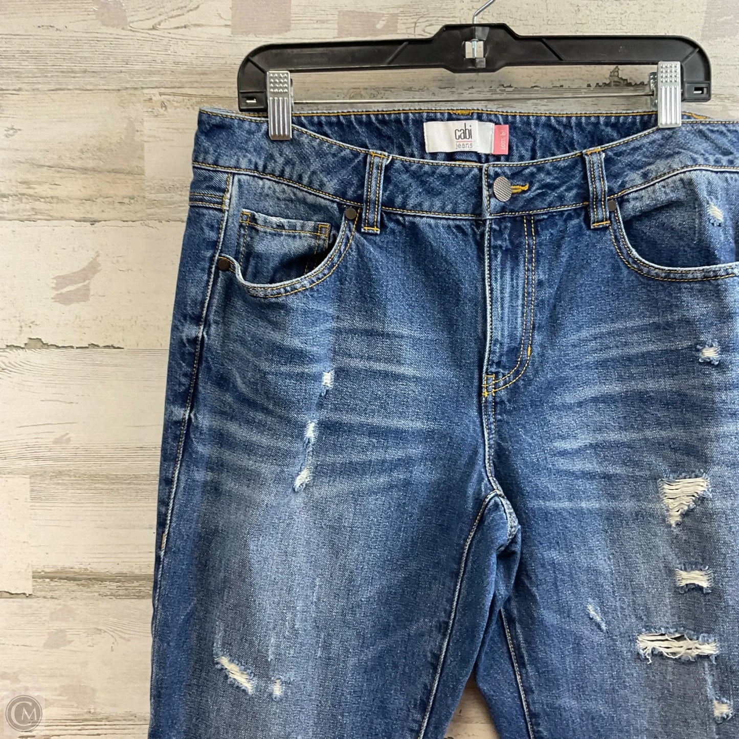 Jeans Boyfriend By Cabi In Blue Denim, Size: 8