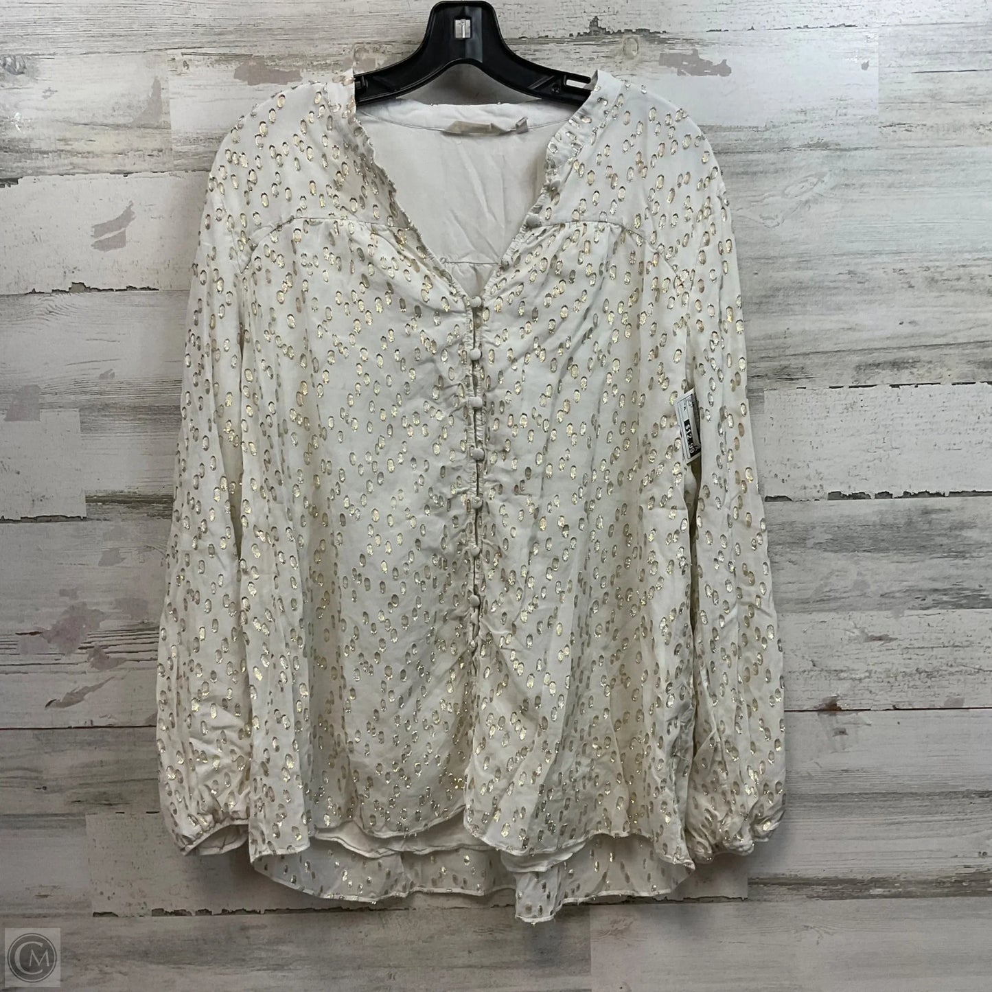 Top Long Sleeve By Soft Surroundings In Cream, Size: Xl