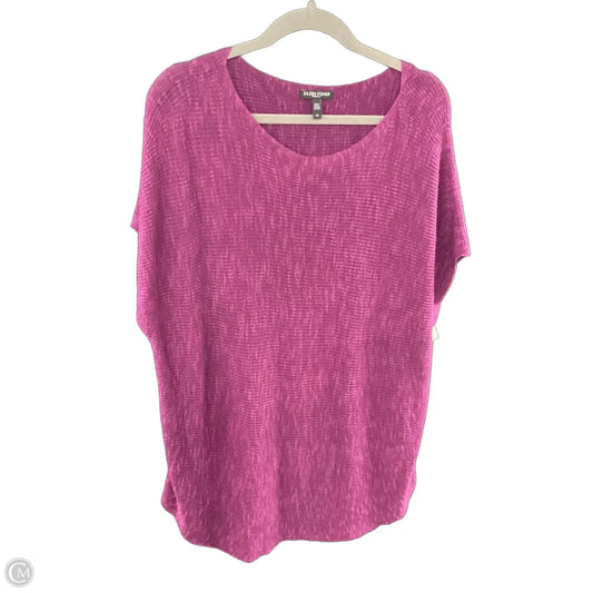 Top Short Sleeve By Eileen Fisher In Purple, Size: 1x