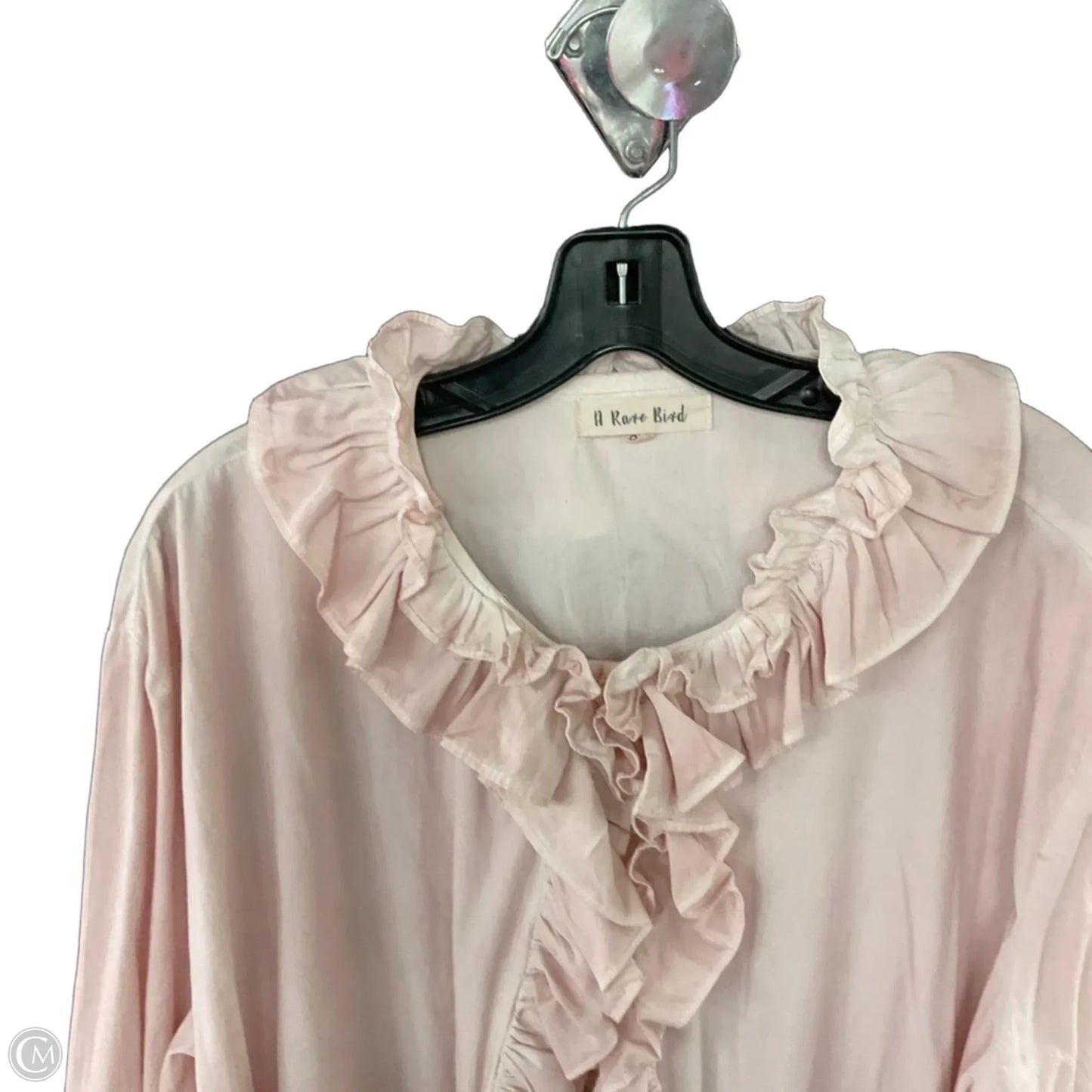 Blouse Long Sleeve By A Rare Bird In Pink, Size: Osfm