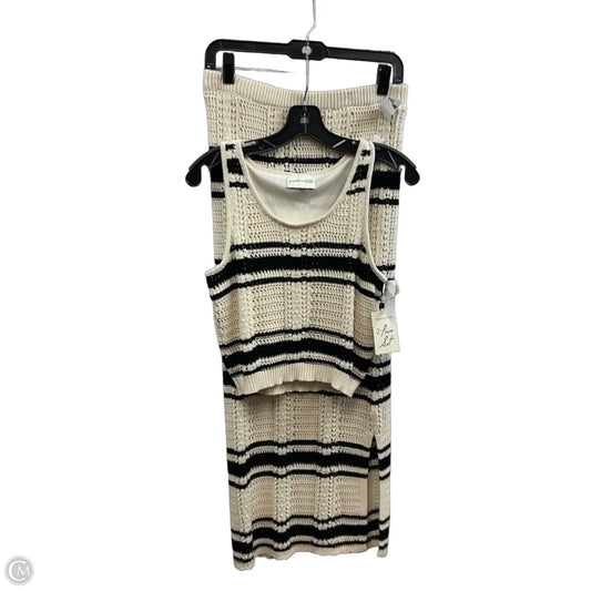Skirt Set 2pc By Freshman 1996 In Black & Cream, Size: M