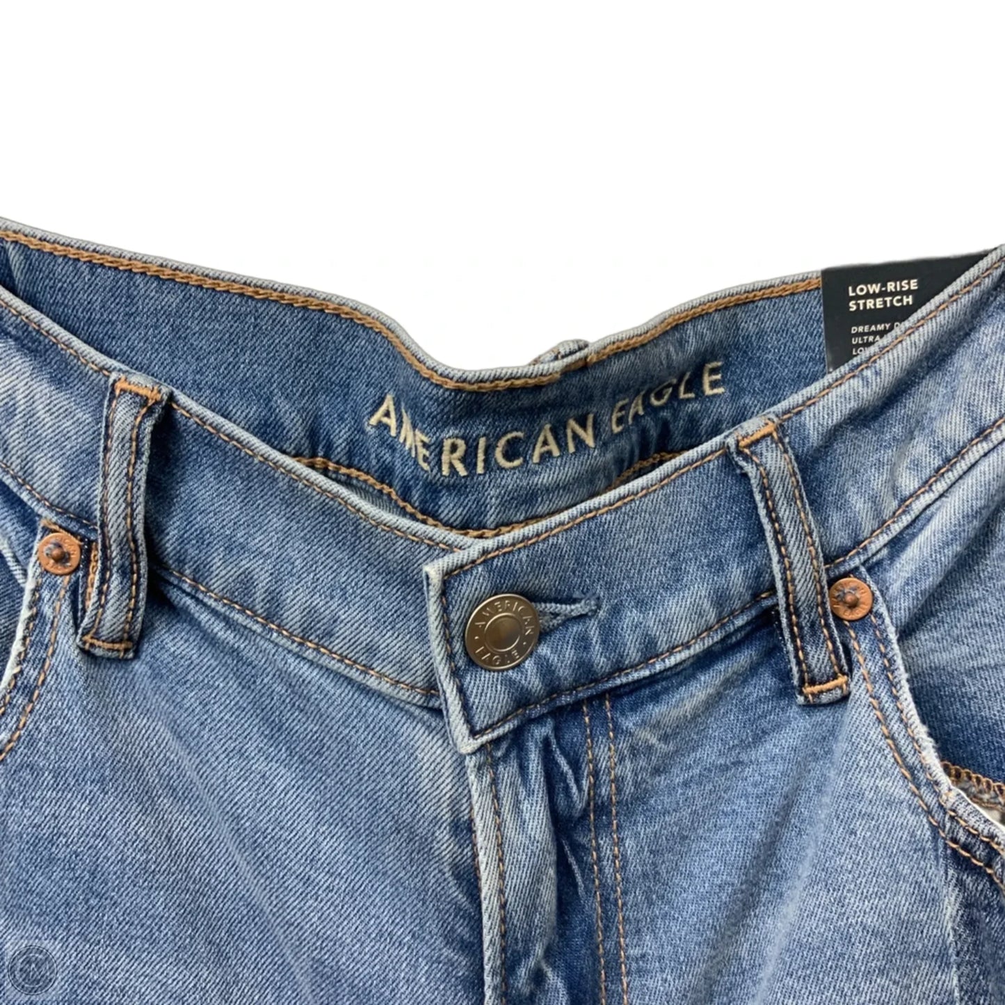 Jeans Wide Leg By American Eagle In Blue Denim, Size: 8