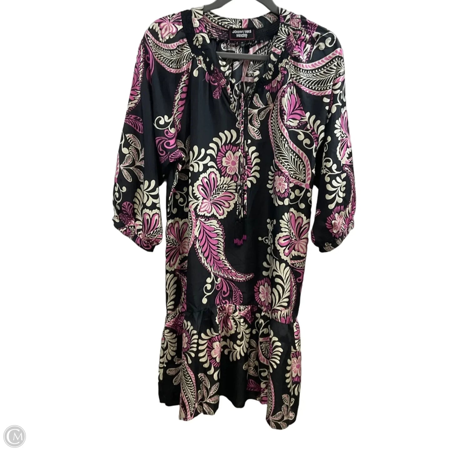 Dress Casual Midi By Johnny Was In Black, Size: M