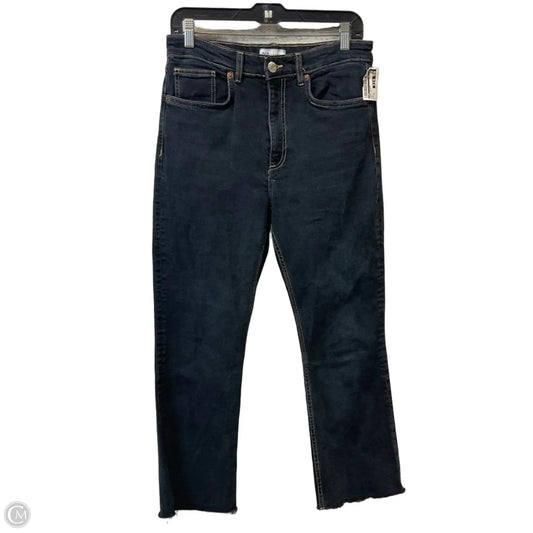 Jeans Cropped By Zara In Black Denim, Size: 10