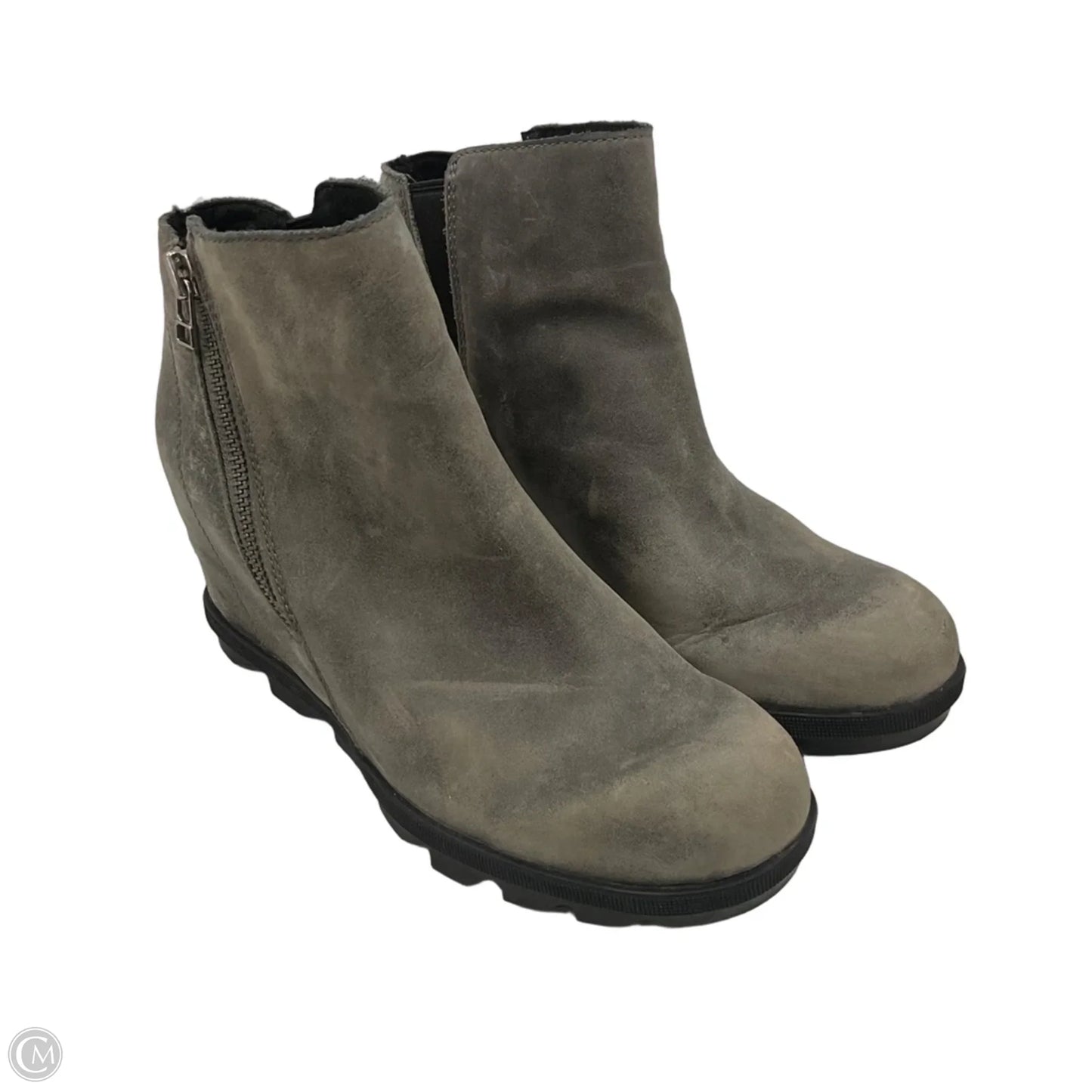 Boots Ankle Flats By Sorel In Green, Size: 9.5
