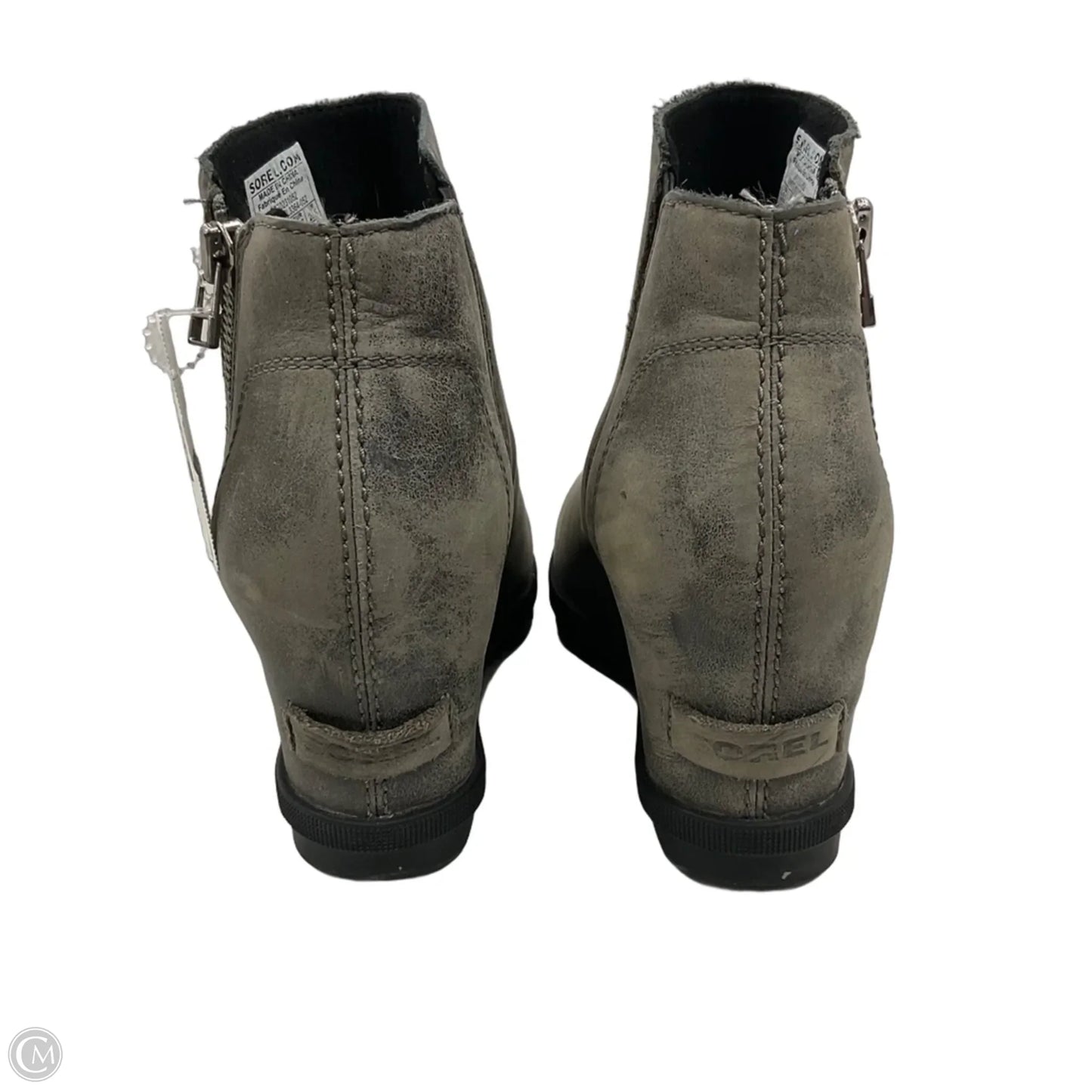 Boots Ankle Flats By Sorel In Green, Size: 9.5