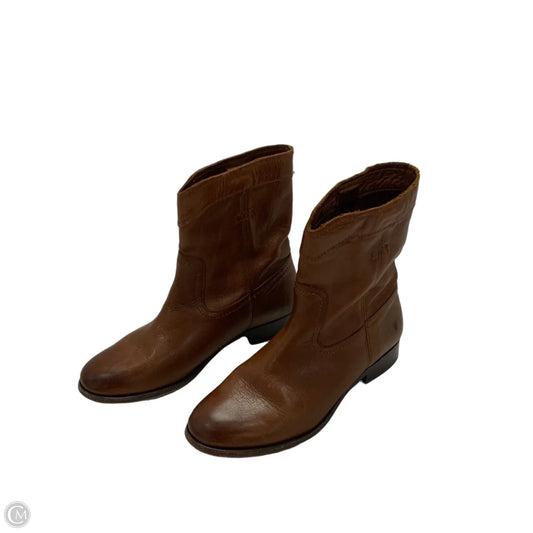 Boots Ankle Flats By Frye In Brown, Size: 7.5